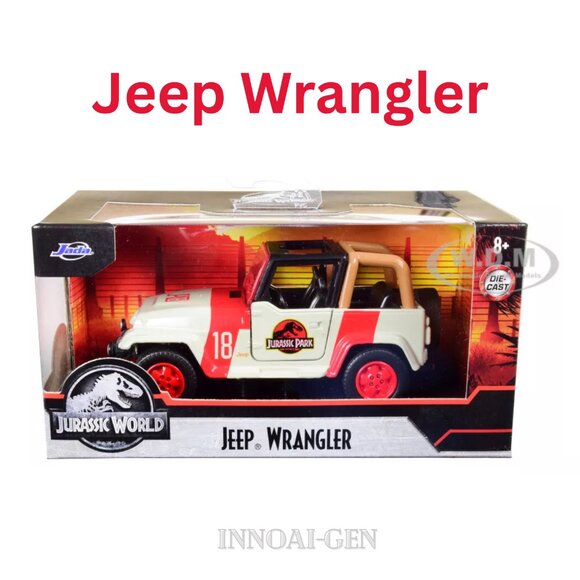 Jada Toys Jurassic World 1:32 Jeep Wrangler Die-cast Car Toys for Kids and Adult - Picture 11 of 11